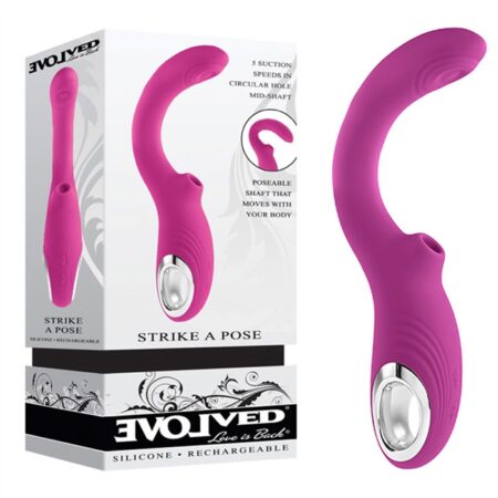 Strike A Pose - Silicone Rechargeable - Burgandy