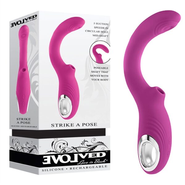 Strike A Pose - Silicone Rechargeable - Burgandy