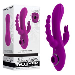 Fourgasm - Silicone Rechargeable - Purple