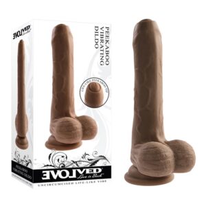 Peek a Boo Vibrating Dildo - Dark