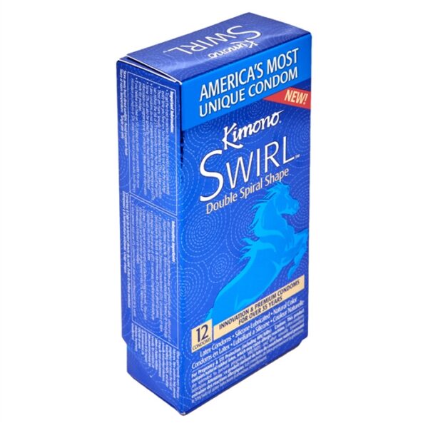 Kimono Condom Swirl en Spirale Boîte de 12