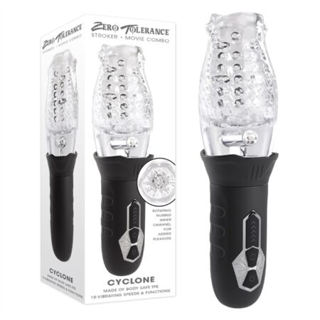 Cyclone - Rechargeable Stroker - Black/Clear