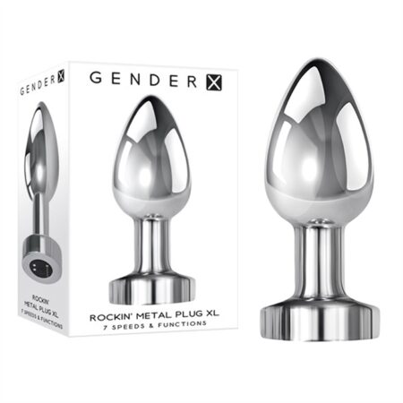 Rockin Metal Plug XL - Rechargeable - Silver