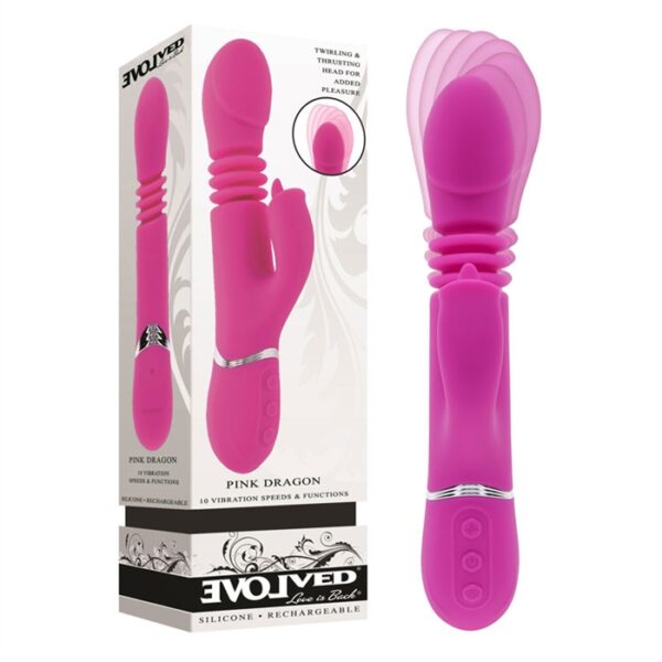 Pink Dragon - Silicone Rechargeable - Pink