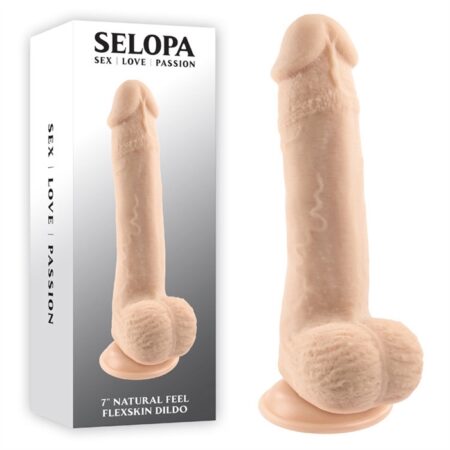 7" Natural Feel Flexskin - Dildo - Light