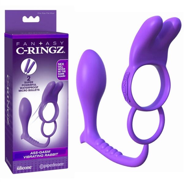 C-RINGZ ASS-GASM VIBRATING RABBIT MAUVE