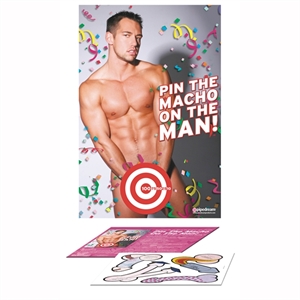 BACHELORETTE PARTY FAVORS PIN THE MACHO ON THE MAN
