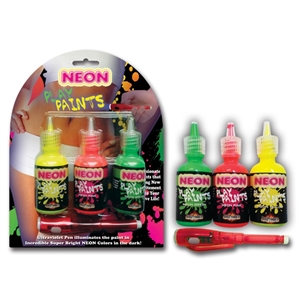 NEON BODY PAINTS 3 PACK CARD