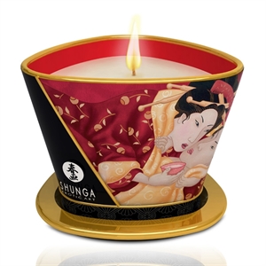 SHUNGA CHANDELLE A MASSAGE FRAISE CHAMPAGNE