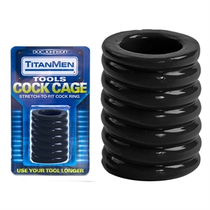 TITANMEN TOOLS COCK CAGE NOIR