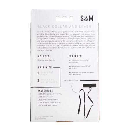 Feuilles de sport Feuille et col – Noir