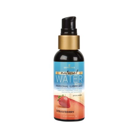 Sensuva Natural Water-Based – Hydratant personnel aromatisé - 1,9 oz - Fraise