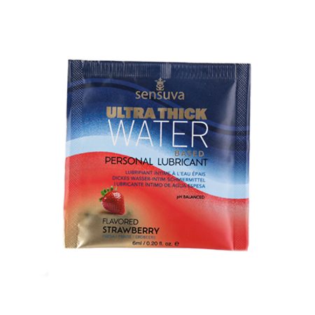 Sensuva Ultra-Thick Formule à base d'eau – Hydratant personnel – Fraise - 6ml/0,20 oz